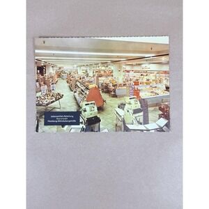 Vintage 1960s Karstadt Hamburg Germany Food Dept Interior Postcard Unposted